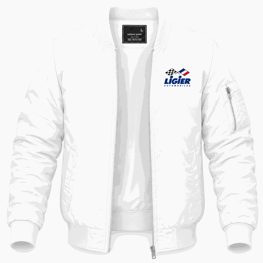 Men's Ligier Automobiles Lightweight Bomber Jacket - White
