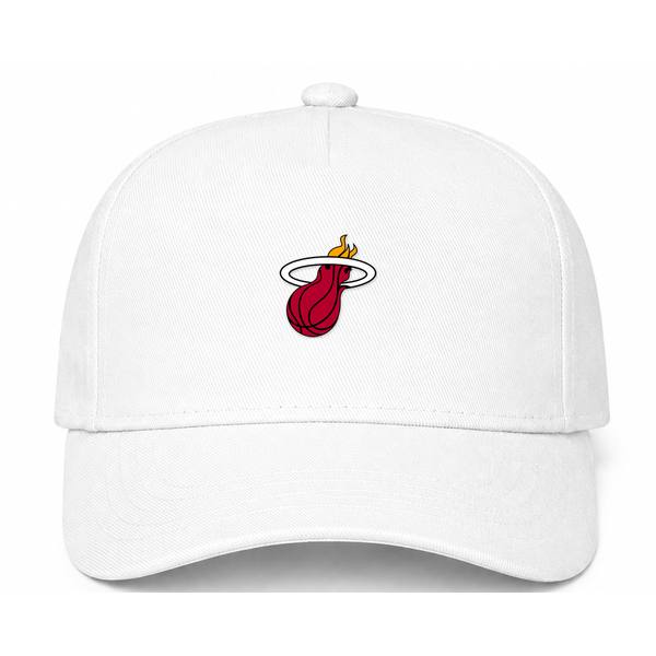 Miami Heat NBA Logo White Dad Baseball Cap Hat