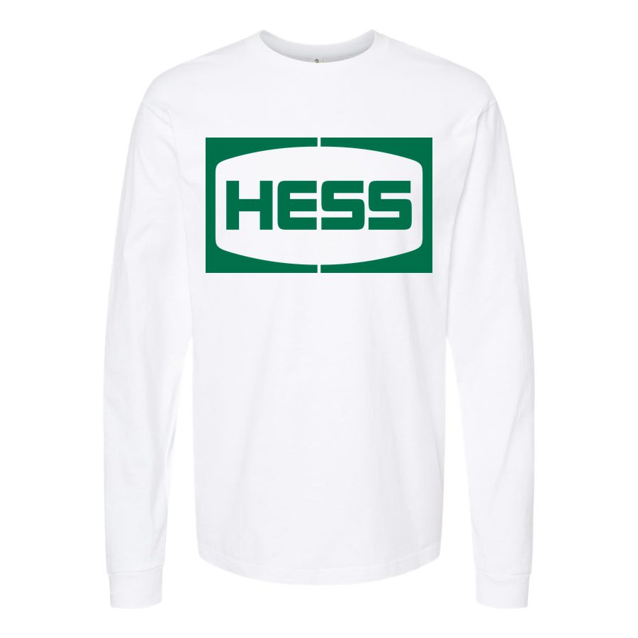 Men's Hess-Logo Long sleeves Cotton Blend T-Shirt - White