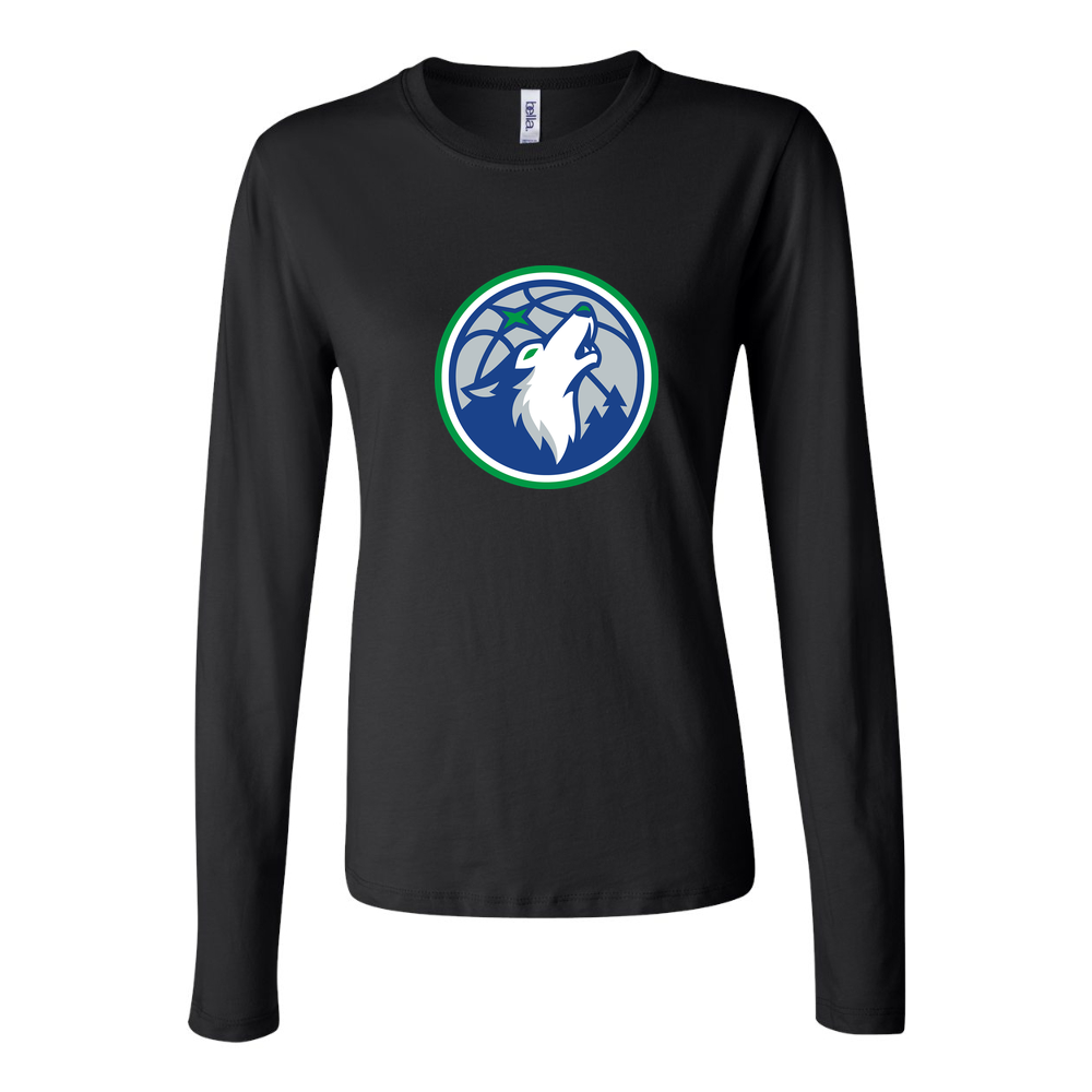 Women's Minnesota Timberwolves Long Sleeve T-Shirt - Black