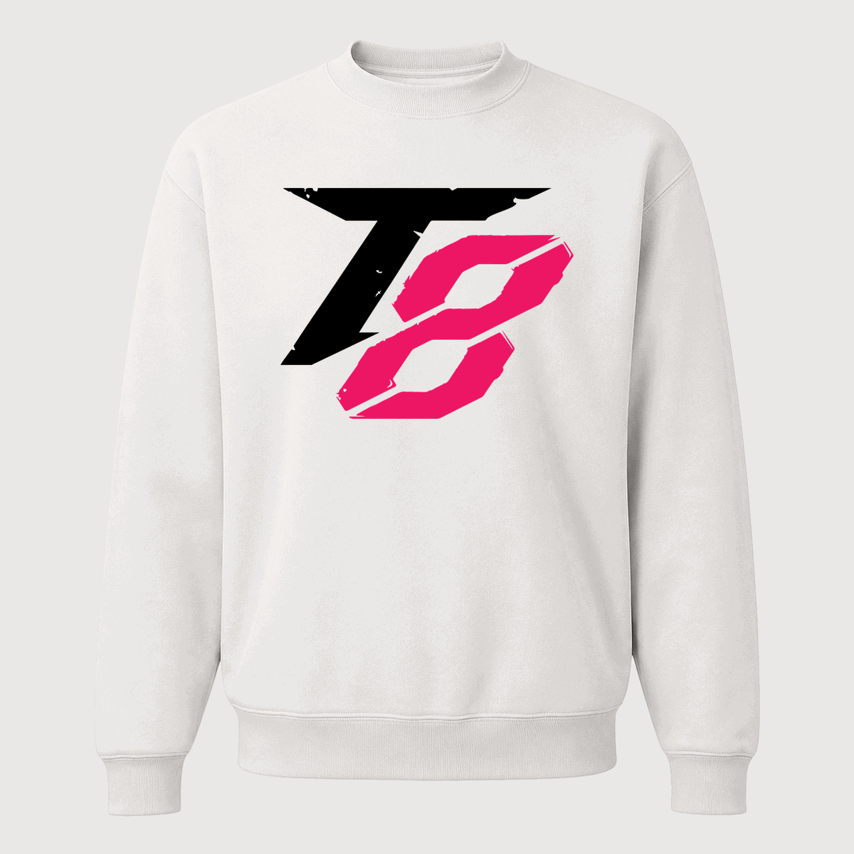 Men's Tekken 8 Black Logo Crewneck Sweatshirt - White