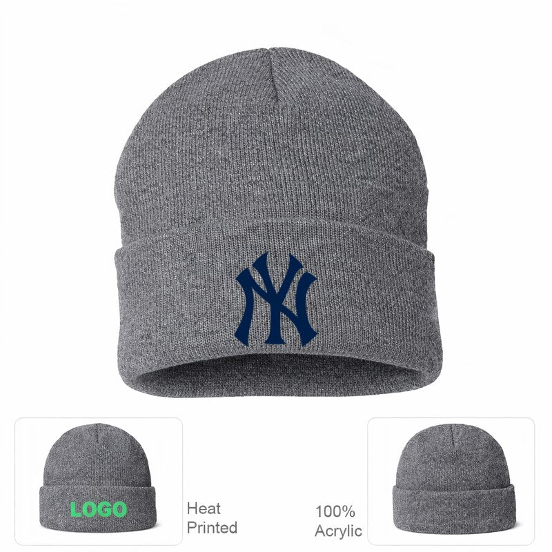 New York Yankees Grey Beanie Hat
