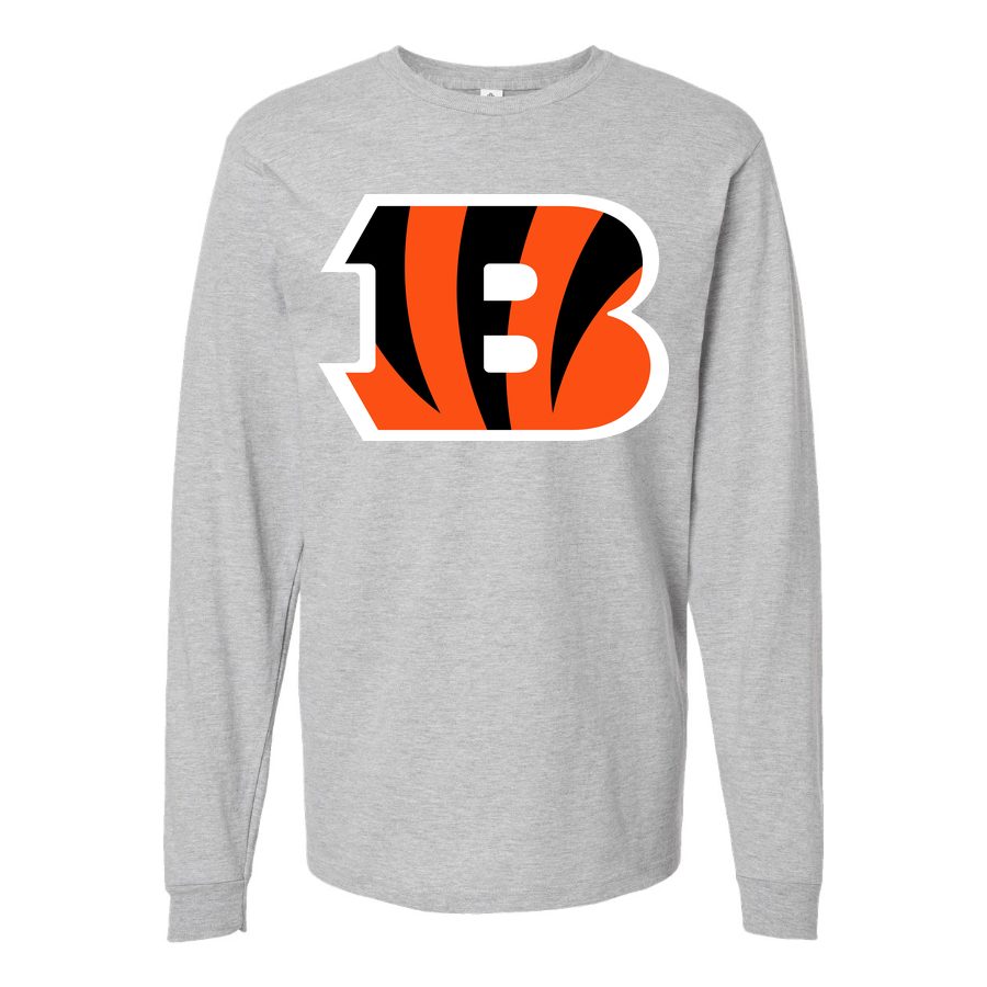 Men's Cincinnati Bengals Long sleeves Cotton Blend T-Shirt - Gray
