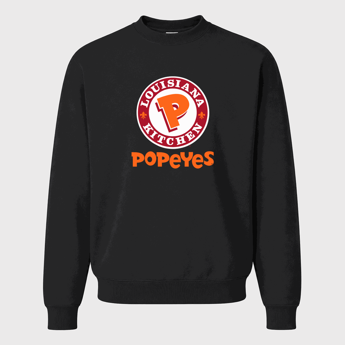 Men's Popeyes Louisiana Kitchen Crewneck Sweatshirt - Black