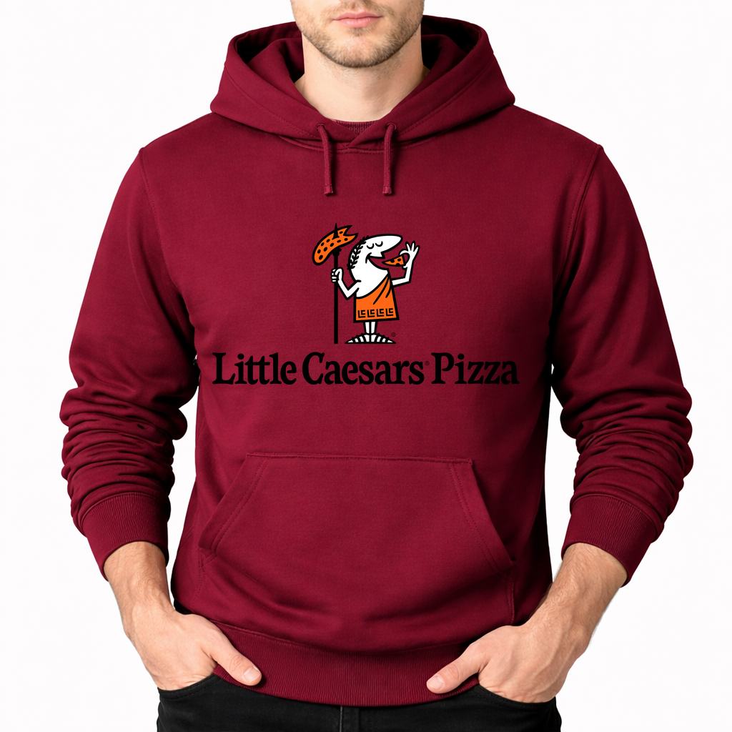 Men's Little Caesars Pullover Hoodie - Burgundy