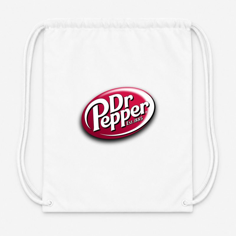 Dr Pepper Drawstring Bag - White