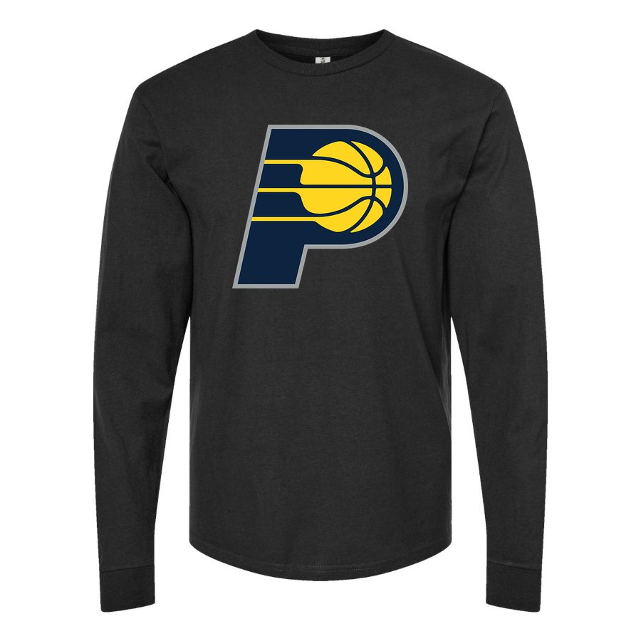 Men's Indiana Pacers Long sleeves Cotton Blend T-Shirt - Black