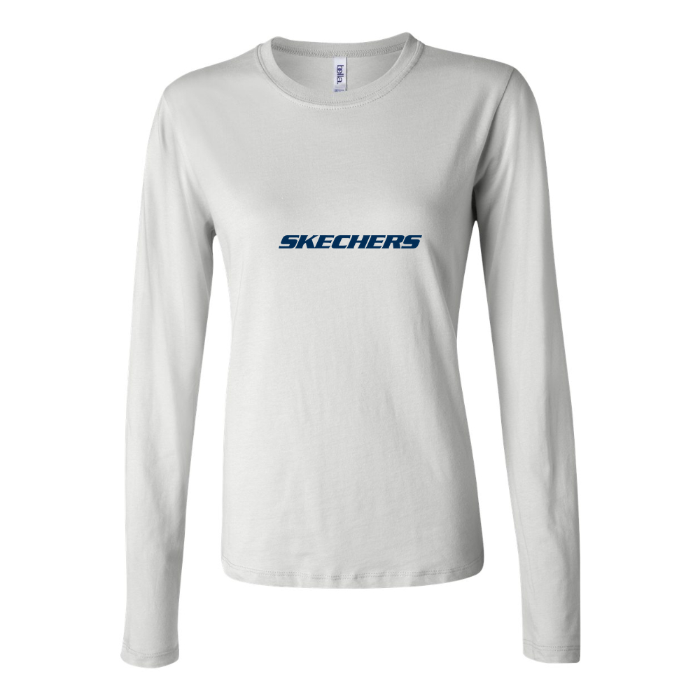 Women's Skechers Logo 1536x864 Long Sleeve T-Shirt - White