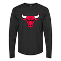 Men's Chicago Bulls Long sleeves Cotton Blend T-Shirt - Black