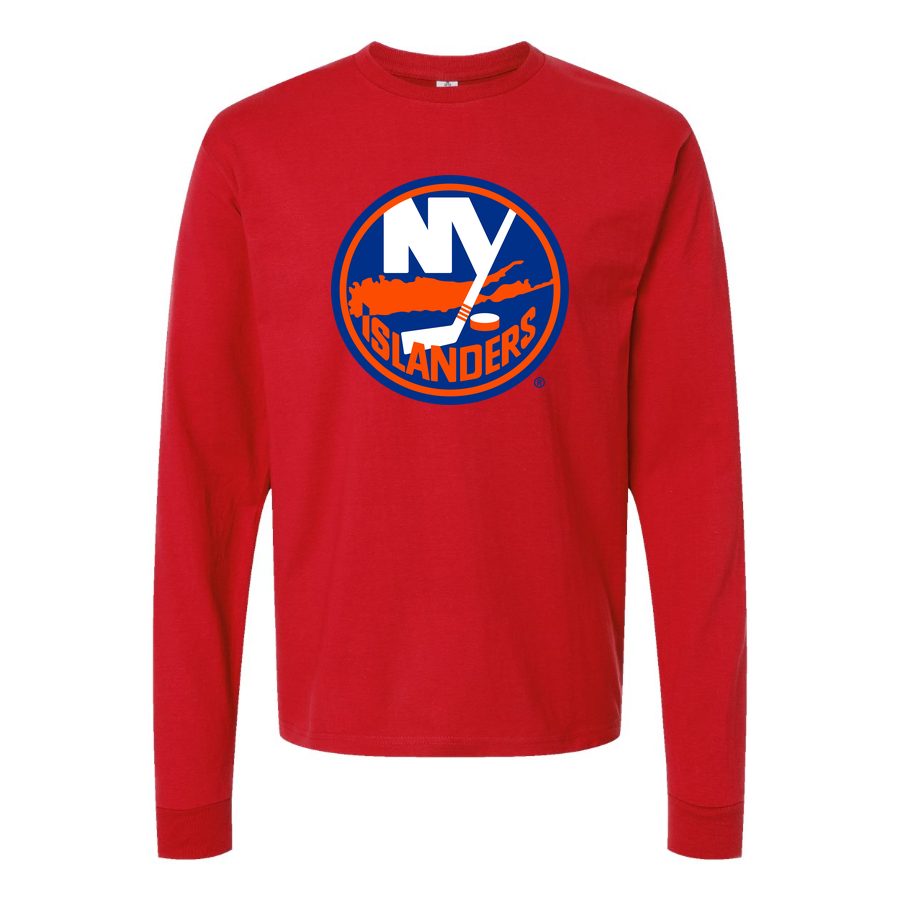 Men's New York Islanders Long sleeves Cotton Blend T-Shirt - Red