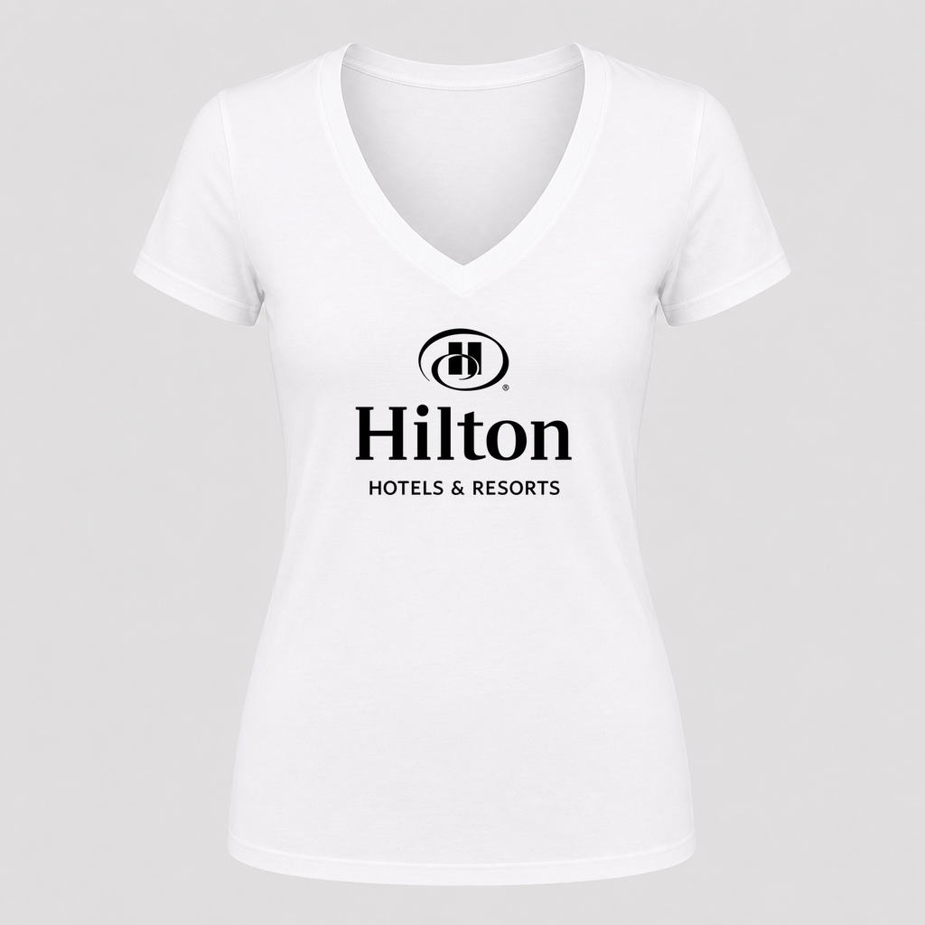 Women's Hilton V Neck T-Shirt in white