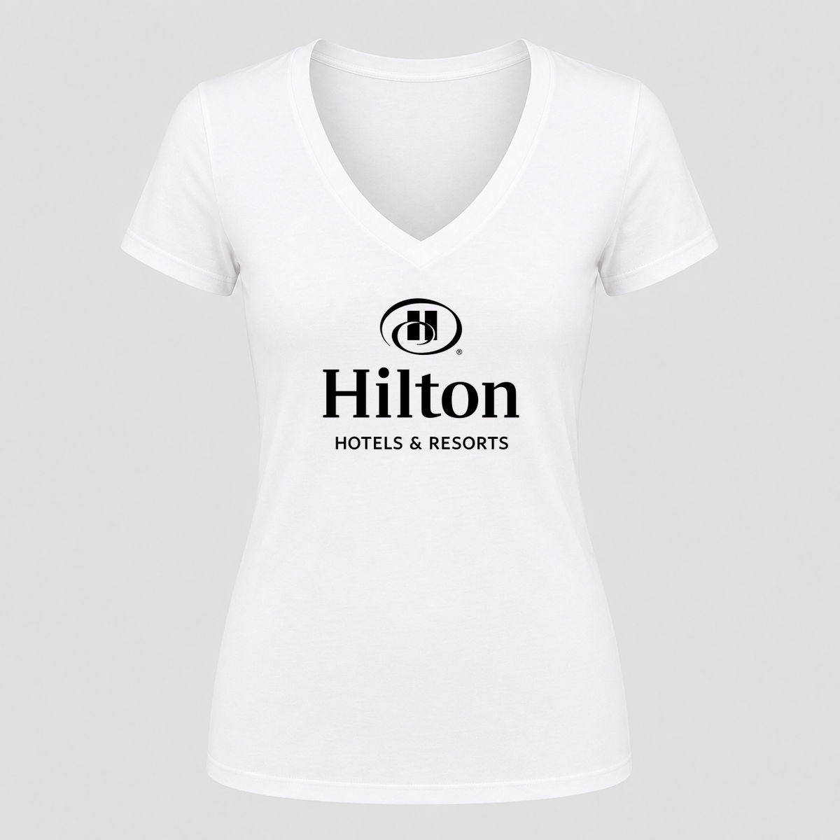 Women's Hilton V Neck T-Shirt in white