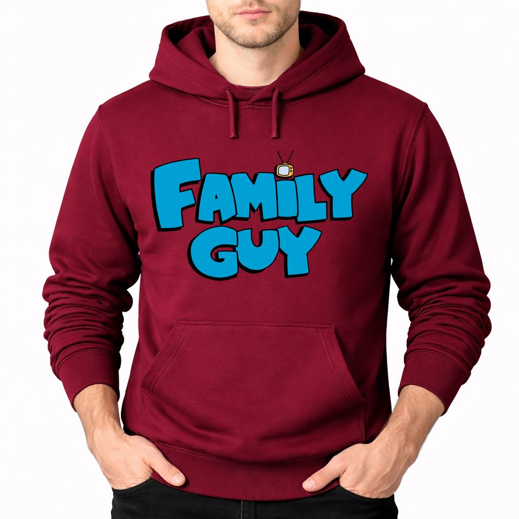 Men's Family Guy Pullover Hoodie - Burgundy