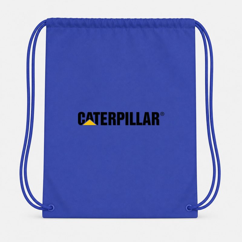 Caterpillar Black Drawstring Bag - Blue