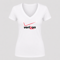 Women's Verizon Wireless V Neck T-Shirt in white