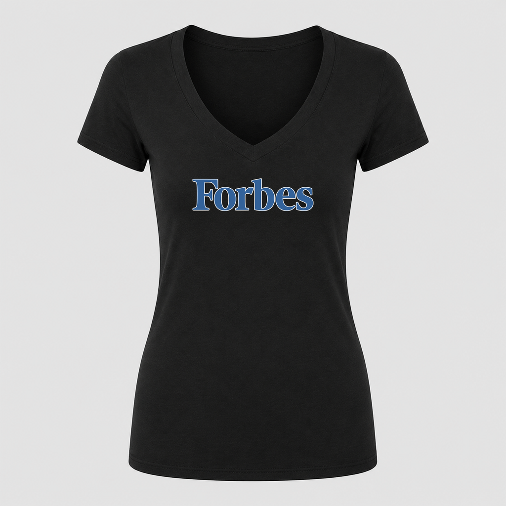 Women's Forbes V Neck T-Shirt in black