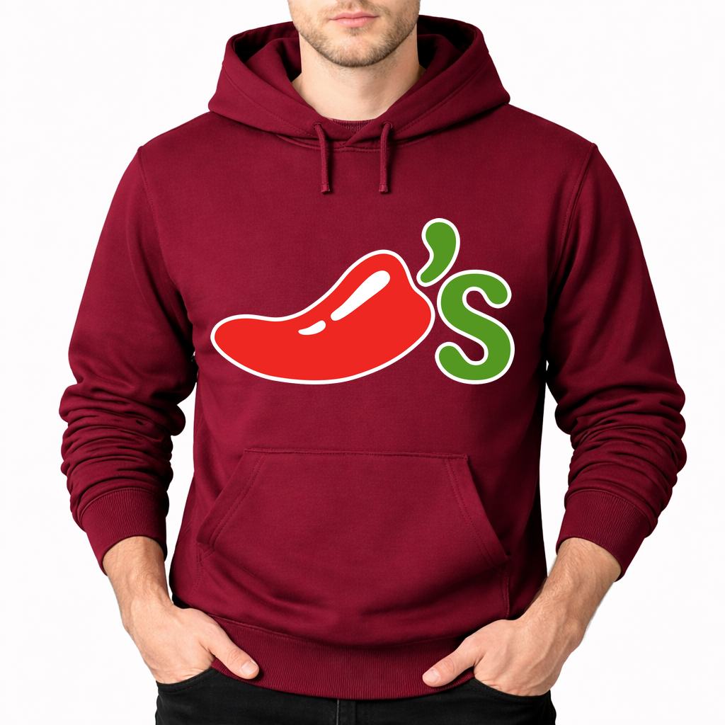 Men's Chili's Pullover Hoodie - Burgundy