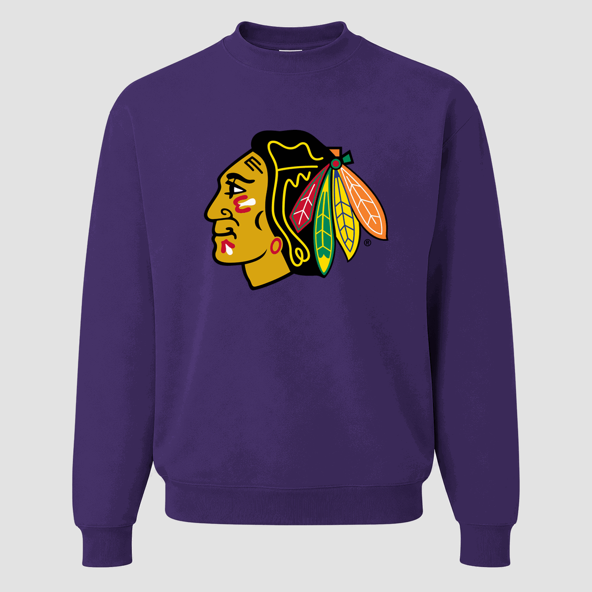Men's Chicago Blackhawks Crewneck Sweatshirt - Purple