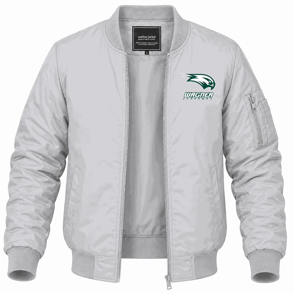 Men's Wagner Seahawks Logo Lightweight Bomber Jacket - Gray