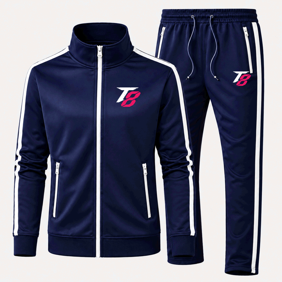 Tekken 8 White tracksuit in Navy