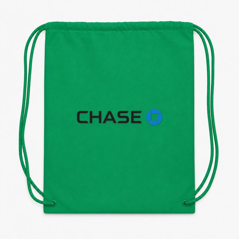 Chase Black Drawstring Bag - Green
