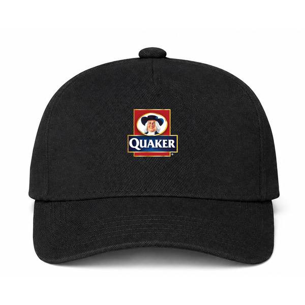 Quaker Logo Black Dad Baseball Cap Hat