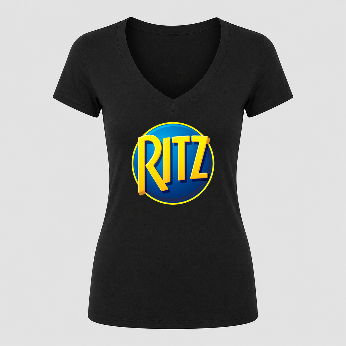 Women's Ritz V Neck T-Shirt in black