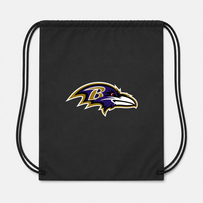 Baltimore Ravens Drawstring Bag - Black