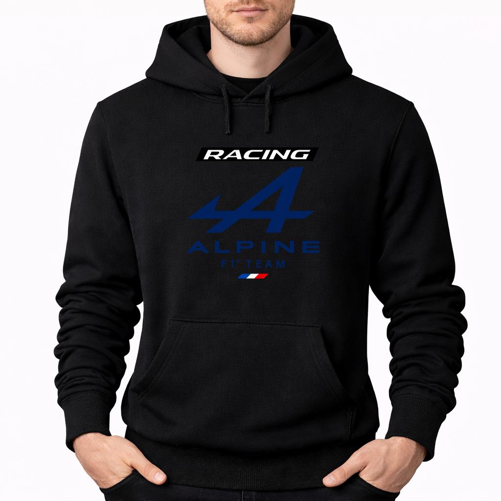 Men's Alpine F1 Team Pullover Hoodie - Black