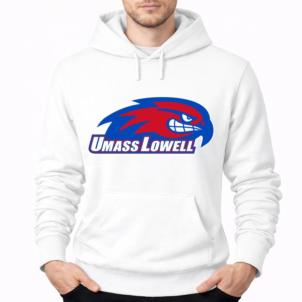 Men's UMass Lowell River Hawks Pullover Hoodie - White