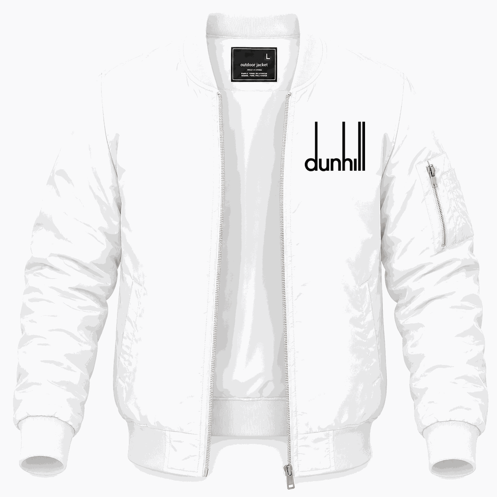 Men's Dunhill black Lightweight Bomber Jacket - White