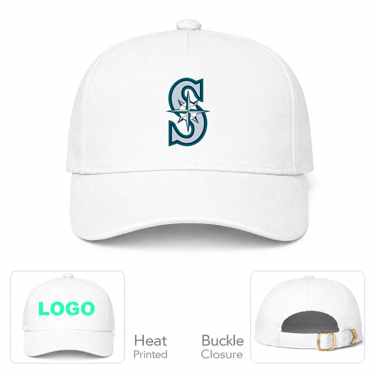 MLB Seattle Mariners Baseball Cap Hat - White