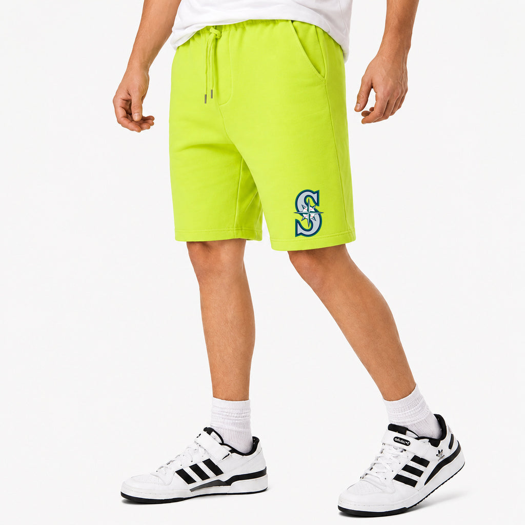 Men's Seattle Mariners Cotton Shorts - Lime Green