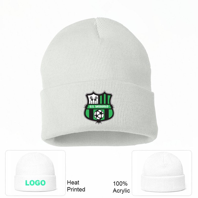 U.S. Sassuolo Soccer White Beanie Hat