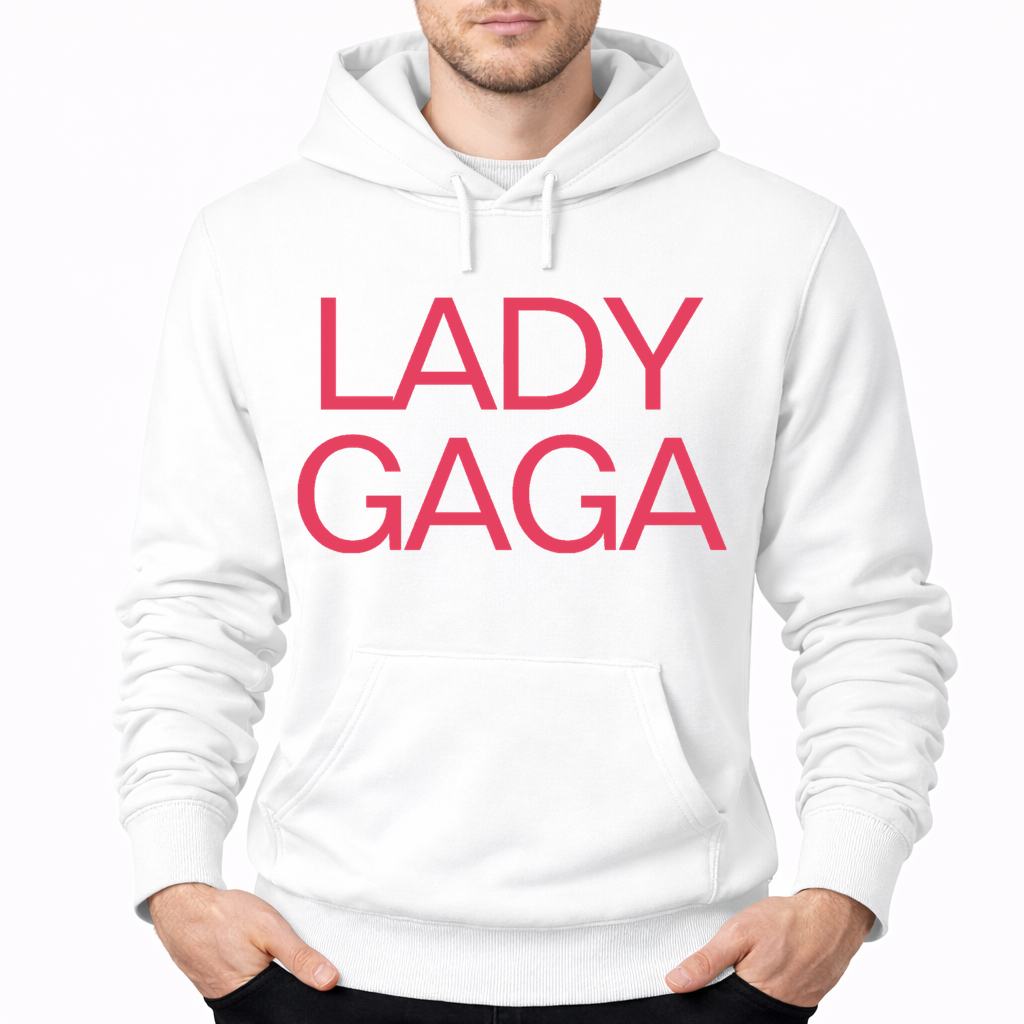 Men's Lady Gaga Pullover Hoodie - White