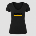 Women's Hertz V Neck T-Shirt in black