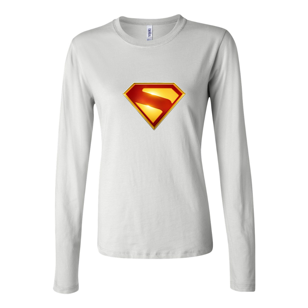 Women's Superman 2025 Long Sleeve T-Shirt - White