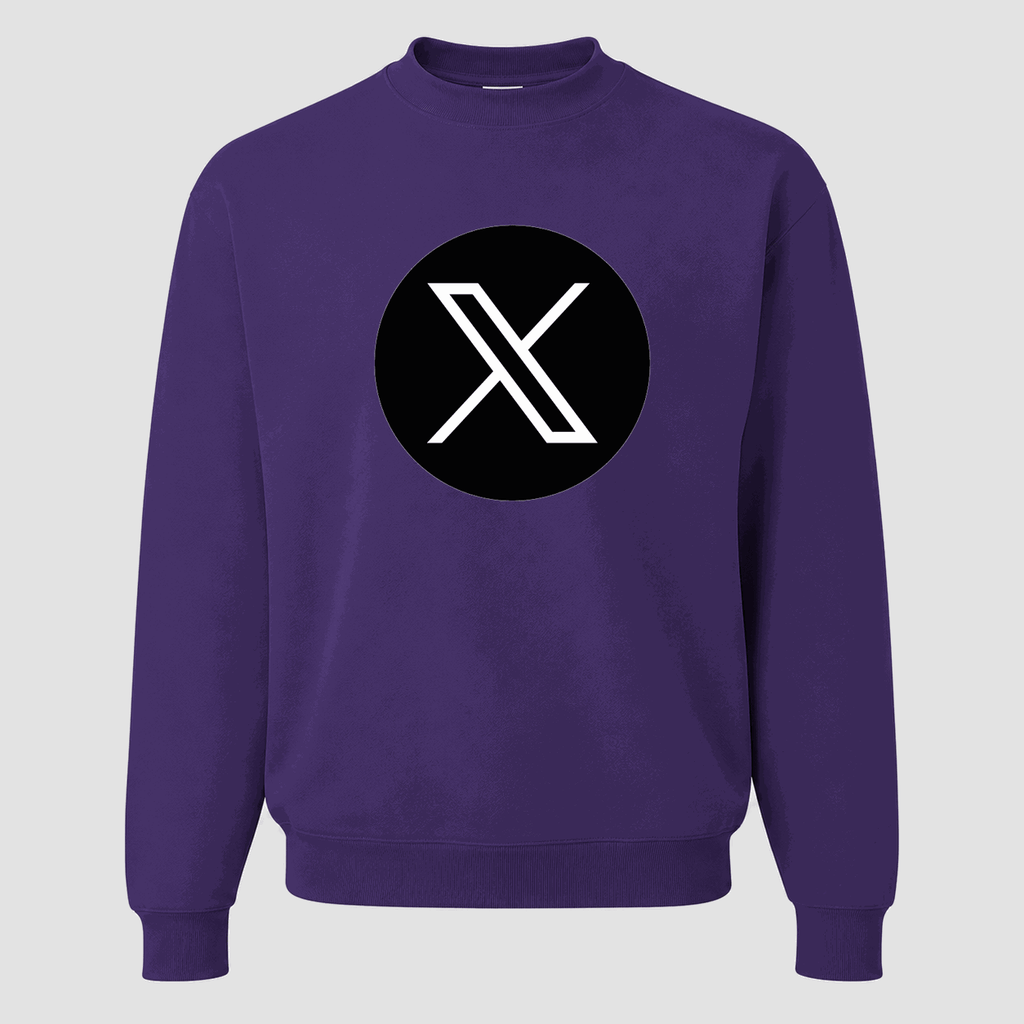 Men's X (Twitter) Crewneck Sweatshirt - Purple