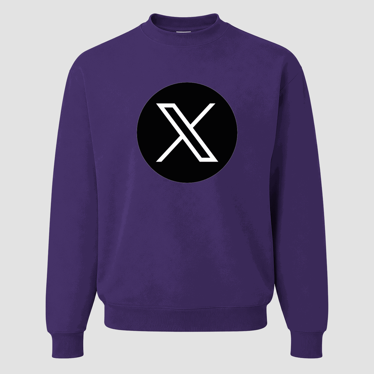 Men's X (Twitter) Crewneck Sweatshirt - Purple