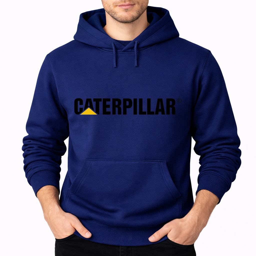Men's Caterpillar Black Pullover Hoodie - Navy