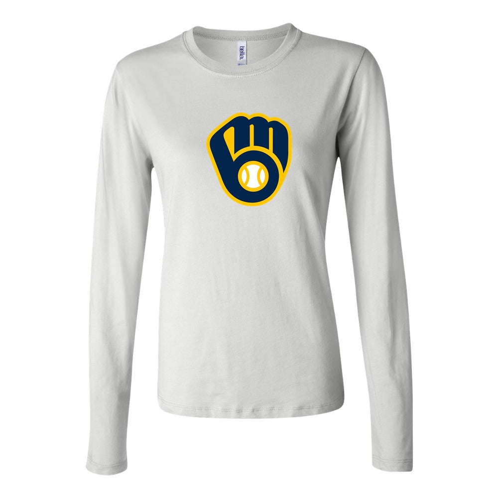 Women's Milwaukee Brewers Long Sleeve T-Shirt - White