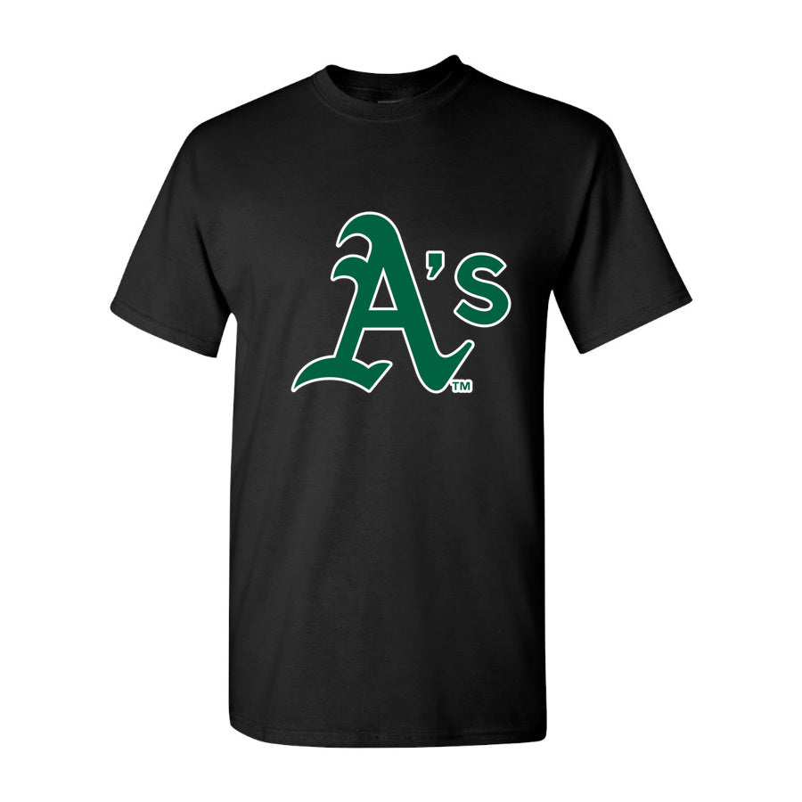 Youth's Oakland Athletics Cotton T-Shirt - Black