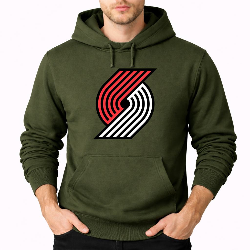 Men's Portland Trail Blazers Pullover Hoodie - Army Green