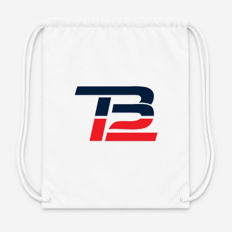 Tom Brady 12 Drawstring Bag - White