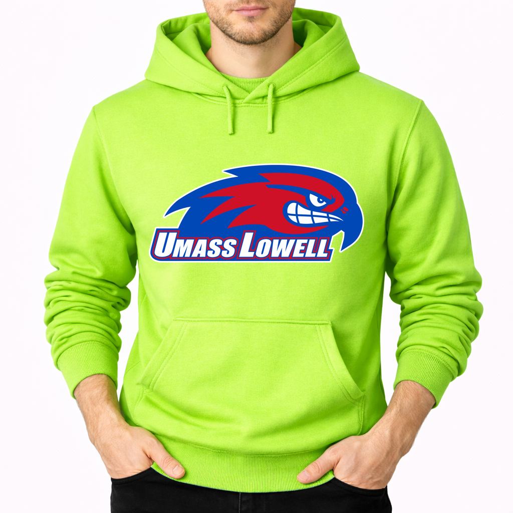 Men's UMass Lowell River Hawks Pullover Hoodie - Lime green