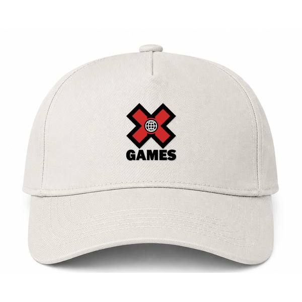 X Games Logo Beige Dad Baseball Cap Hat