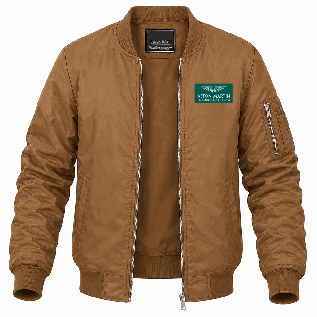 Men's Aston Martin Formula One Team Lightweight Bomber Jacket - Brown