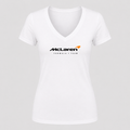 Women's McLaren Formula 1 Team V Neck T-Shirt in white