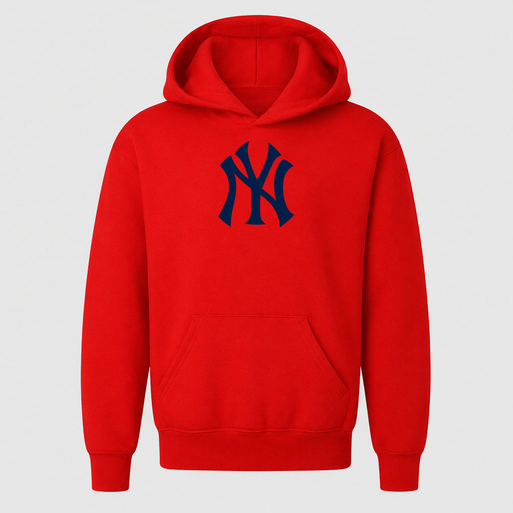 Youth New York Yankees Pullover Hoodie - Red