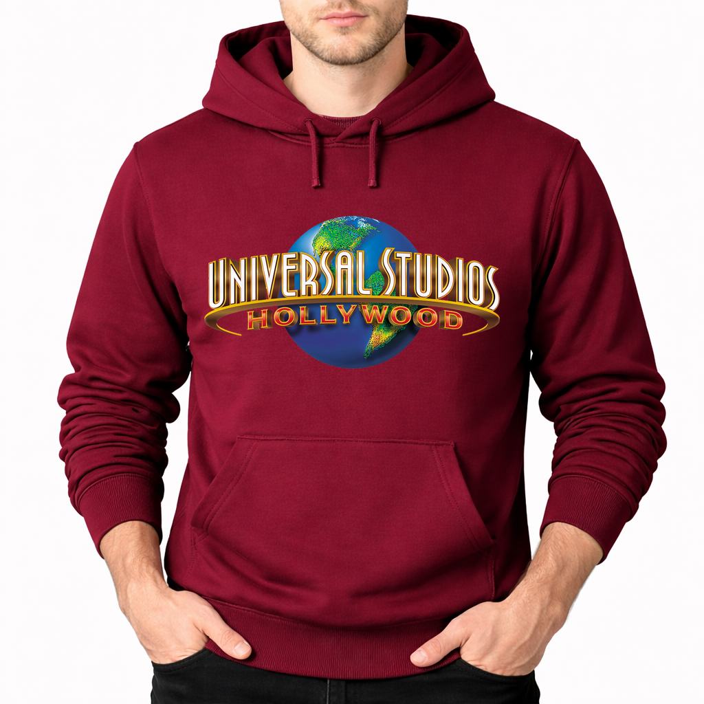 Men's Universal Studios Hollywood Pullover Hoodie - Burgundy